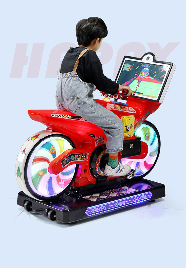 2022新款儿童投币摇摇车摇摆机摇摇乐商用家用mp5糖果骑士赛车红色果