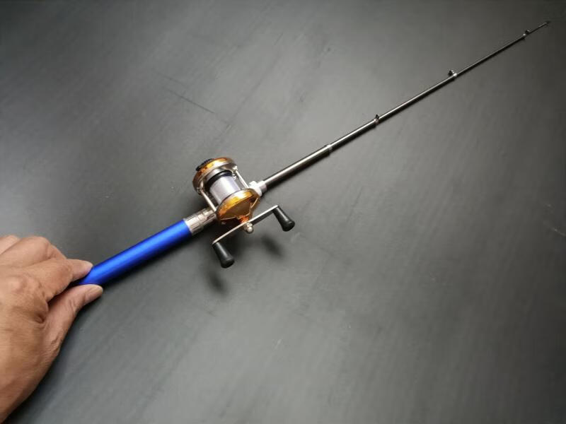 0631钢笔式鱼竿迷你鱼竿户外便携钓鱼竿袖珍鱼竿垂钓钢笔式冰钓杆 1.