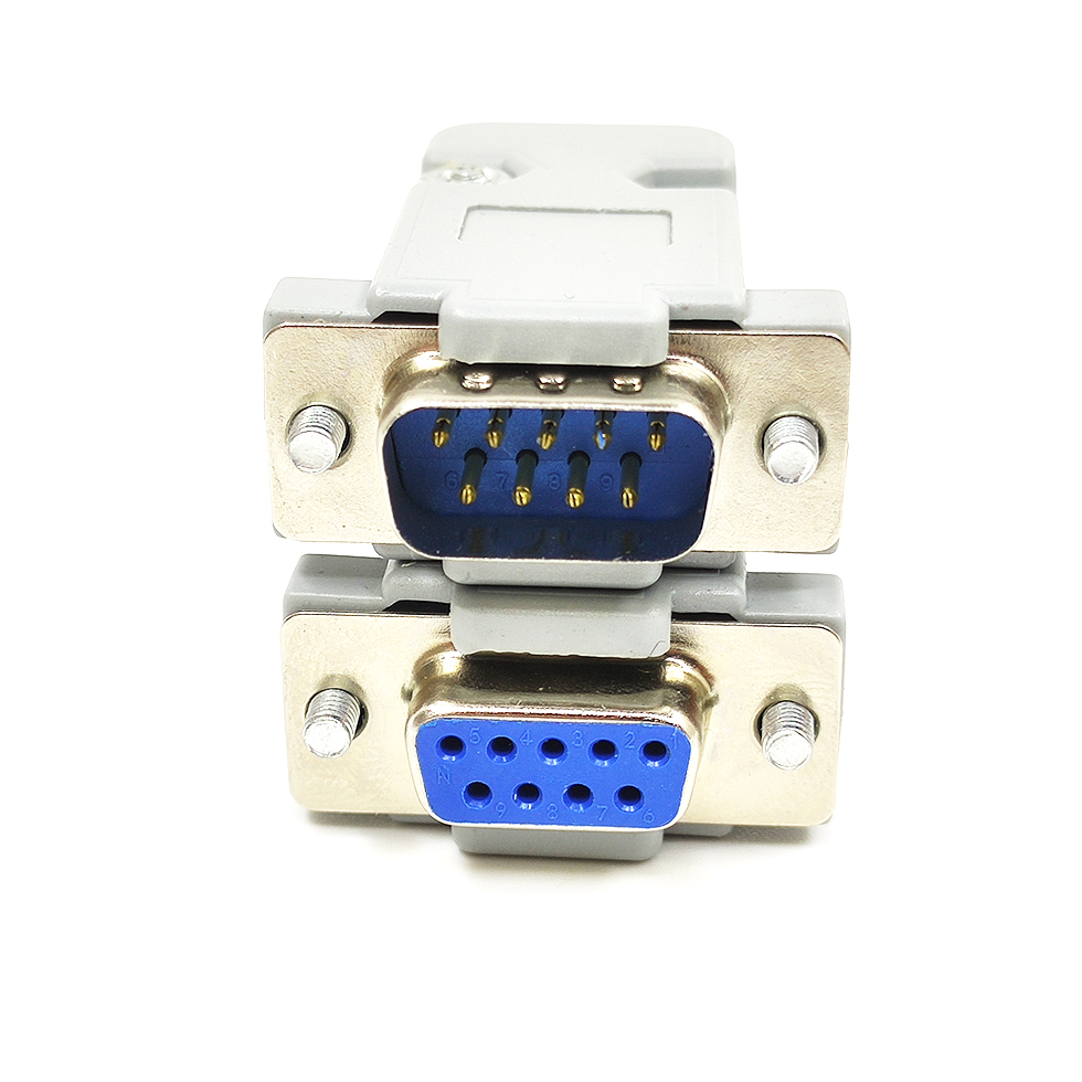 串口头 插头9针转接线端子rs232接头com口公头 母头 db9【母头 塑料