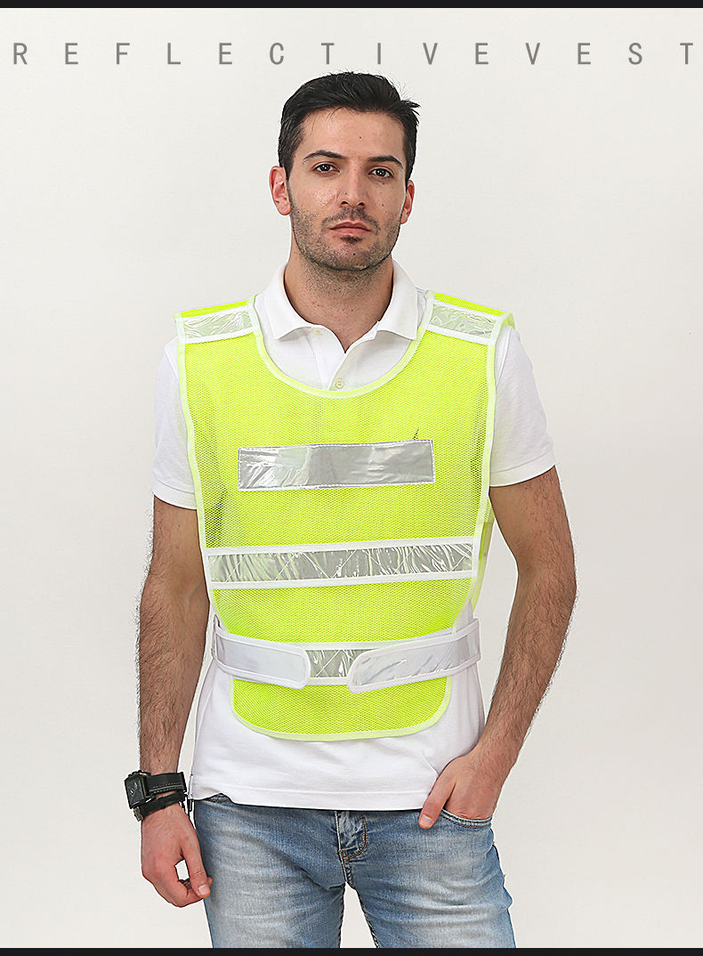 年检反光背心马甲安全衣服交通汽车载车用夜间骑行可印字审黄马甲 橘