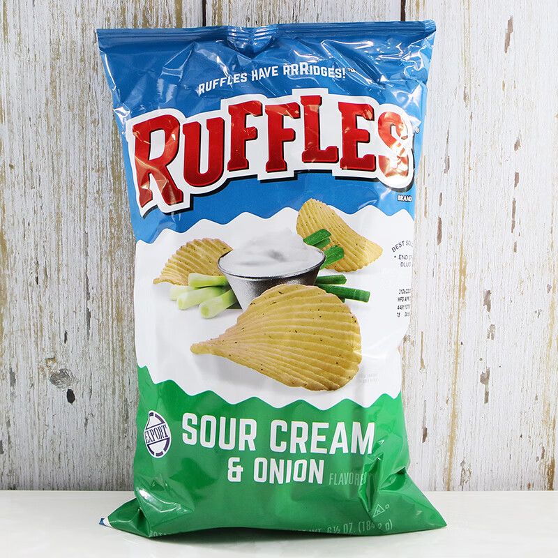 ruffles 美国如福司奶油车达酸奶洋葱味薯片 多规格 波浪形 original