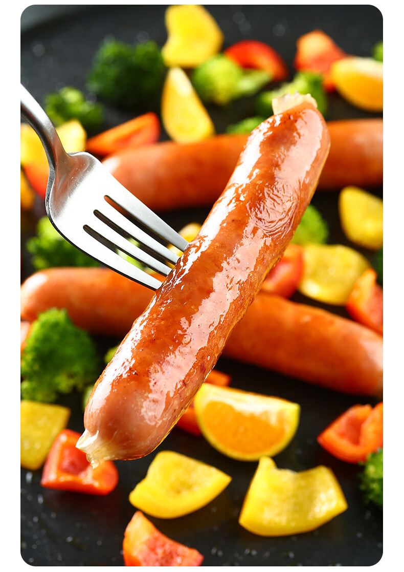 鹏程京味肉肠地道肠 700g*3包 火山石烤肠香肠纯肉肠热狗肠火腿肠