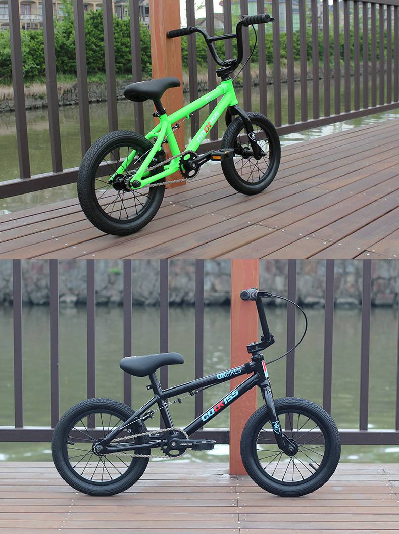 bmx小轮车 泵道14吋儿童bmx小轮车cookiss铝合金竟速ok童车 14吋铝