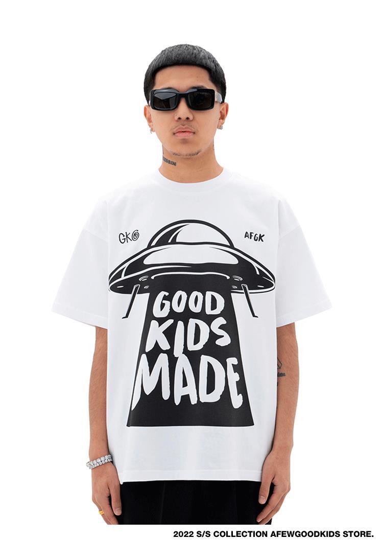 fff官方马思唯afgk联名2022ss新款白色t恤男国潮印花休闲短袖 a89白色