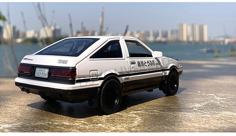 ae86车模型玩具车头文字秋名山车神d藤原拓海gtr合金车模男生西翼