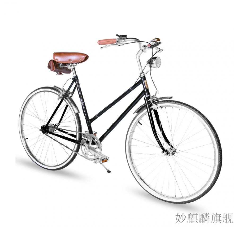 英式复古自行车 savorello飒骆英伦时尚文艺24/26寸内三变速复古轻便