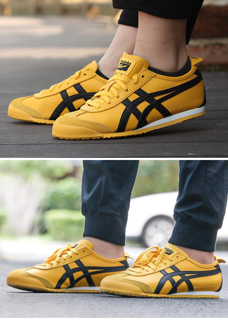 onitsukatiger鬼冢虎mexico66男女鞋黄色休闲板鞋dl4080490dl