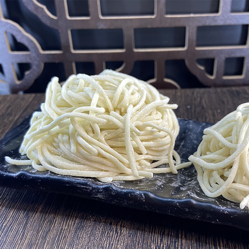 芜湖小刀面全麦碱水湿拉面手工半干鲜面205老面条营养早餐 炒面((1斤