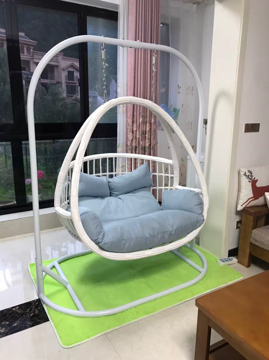 室内吊篮摇篮椅成人吊椅秋千pe仿藤椅阳台休闲椅户外粗支懒人摇床
