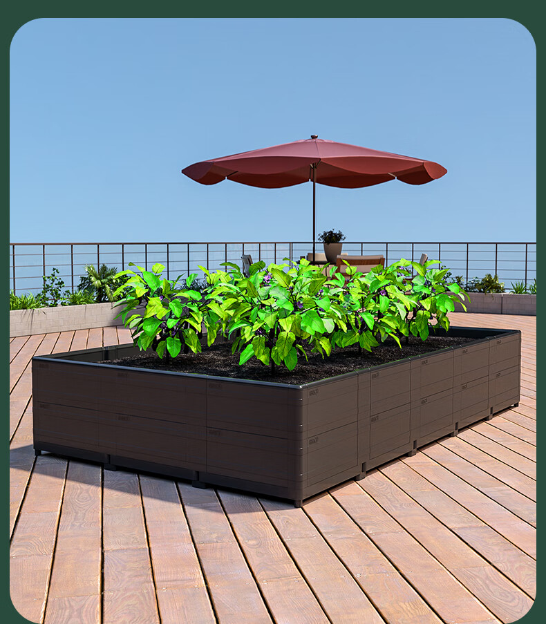 花箱种菜神器家庭阳台顶楼天台塑料花箱蔬菜专用种植箱长方形mdng 初