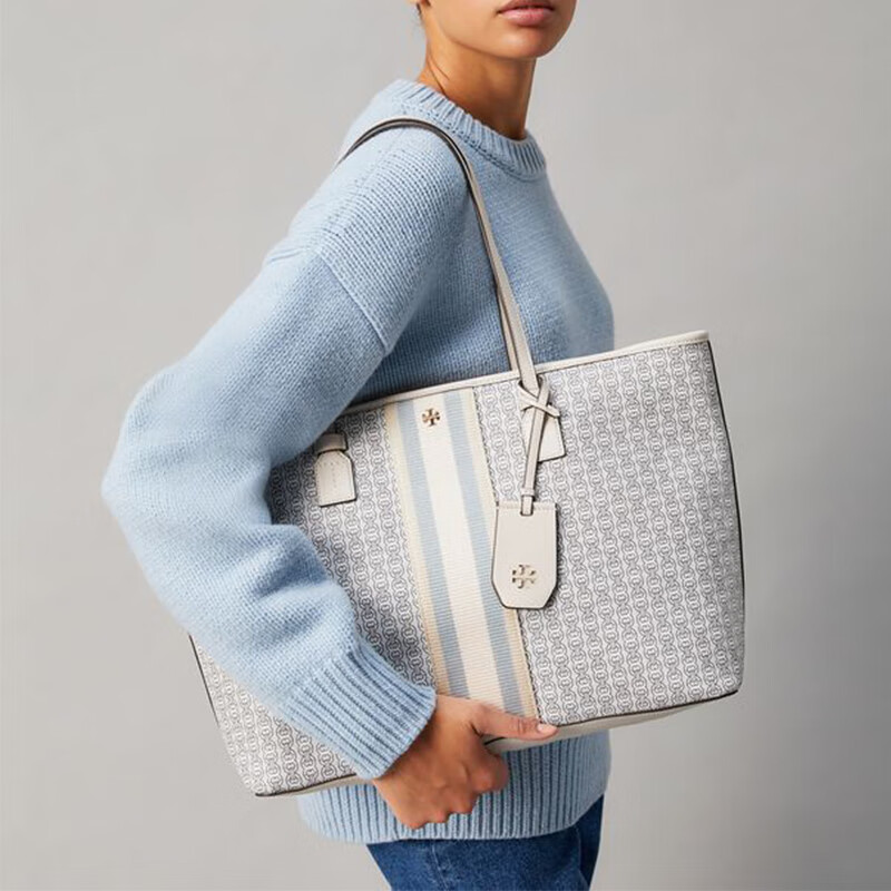 托里·伯奇(tory burch)gemini link大号帆布托特包 汤丽柏琦女士手提