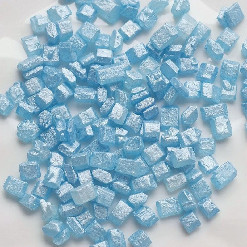 蛋糕装饰珠光彩砂糖可食用糖散装 圣诞彩色装饰糖蛋糕装饰糖粒 宝石蓝