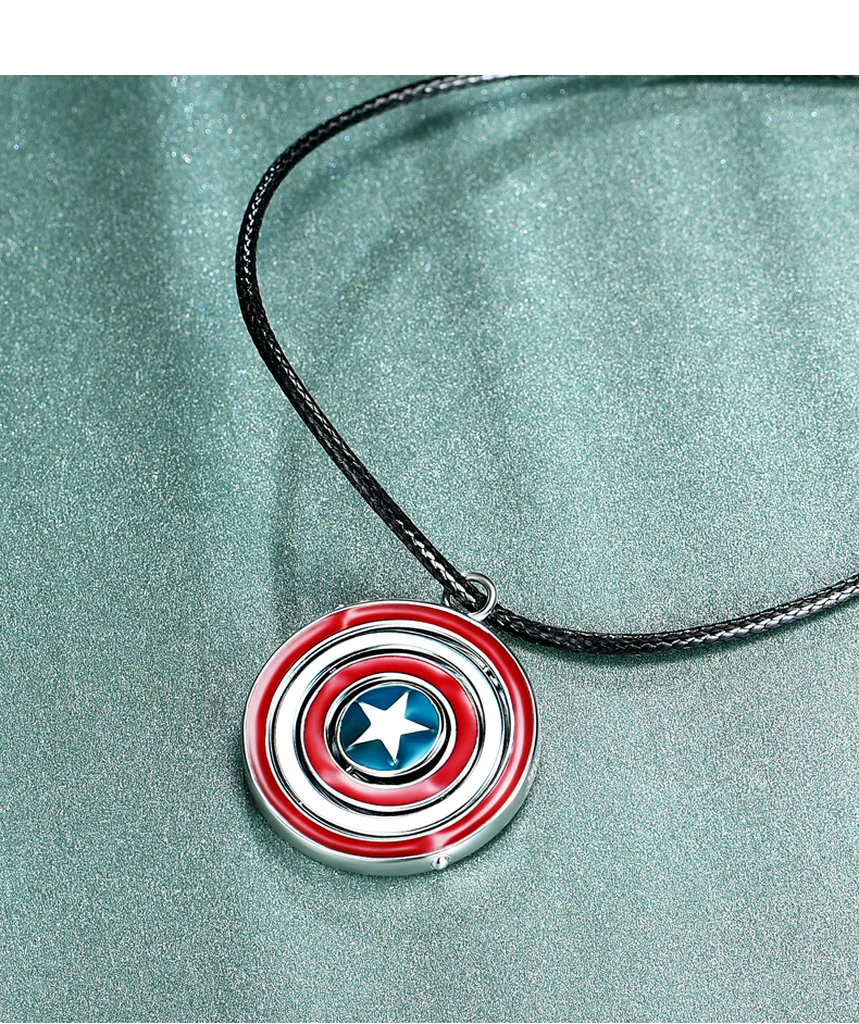 【明星同款】/漫威复仇者联盟钢铁侠队长银项链潮男女锁骨链 美队耳钉