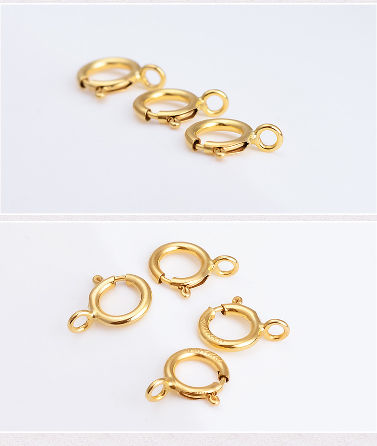 维娜丝14k包金弹簧扣手链项链收尾搭扣qq扣维修链扣编织连接口diy配件