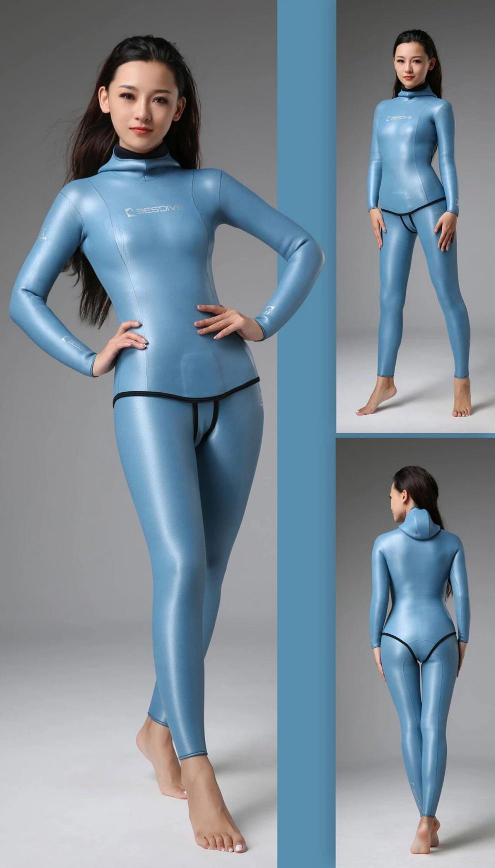湿衣3mm女水肺 bestdive潜好3mm男女款自由潜湿衣炫彩2mm水肺超弹潜水