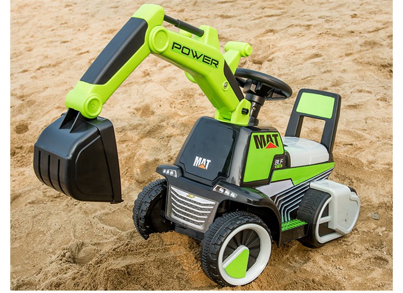 推土机玩具能坐儿童电动挖掘机玩具挖土机汽车推土男孩可坐可骑超大号