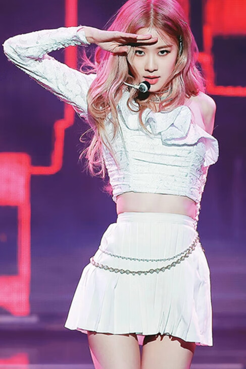 tpjg【官方】朴彩英韩舞蹈团打歌服现代爵士舞台演出服套装 白色单