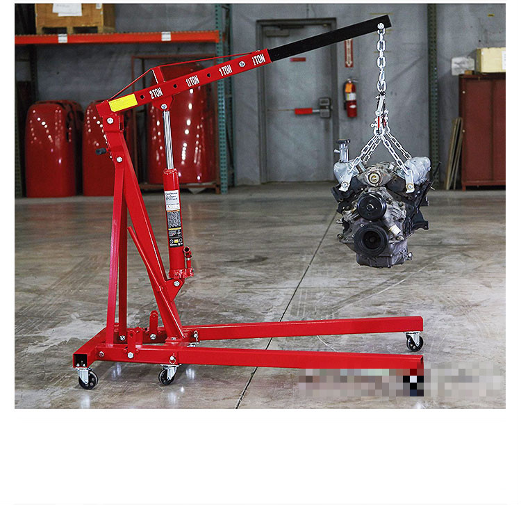 昱瑟适用于定制2t3t折叠吊机手动液压引擎吊架汽车发动机吊架移动吊车