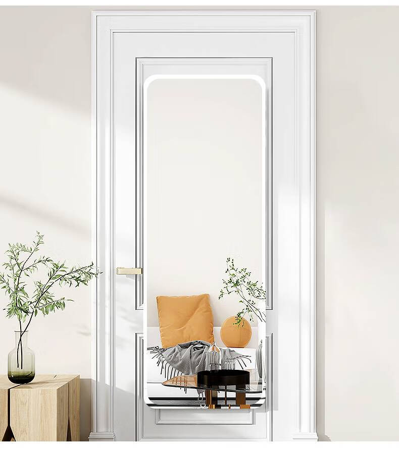 身穿衣镜子贴墙自粘家用寝室衣柜内装贴柜门宿舍隐形贴片免打孔 圆角