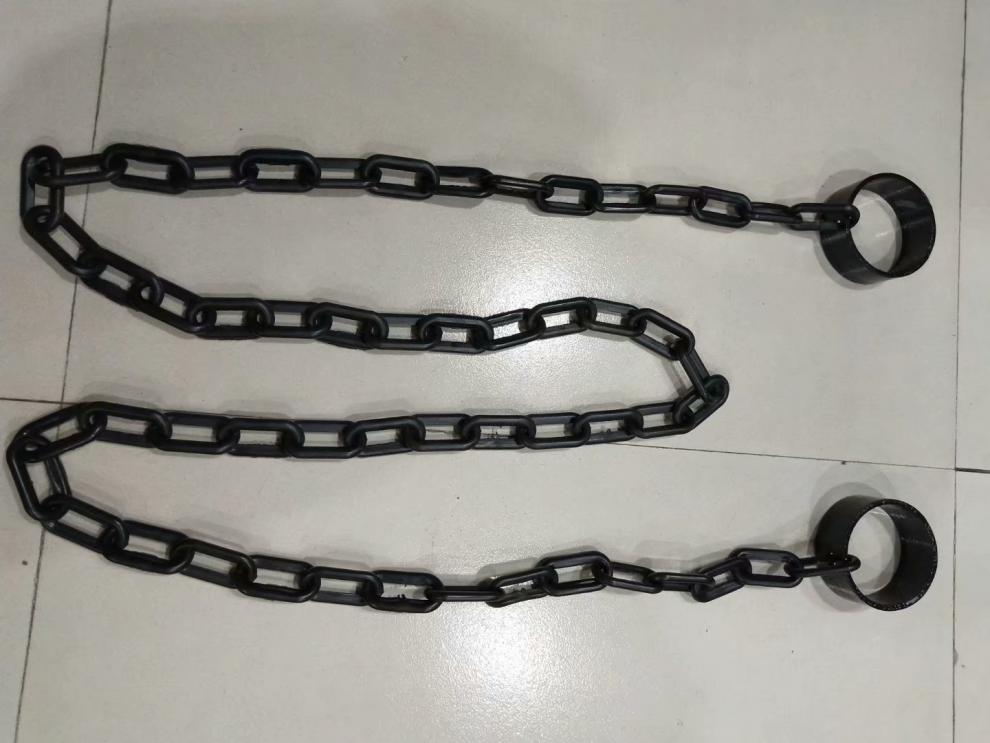 万圣节cos用品仿真道具镣铐 囚犯玩具手拷脚镣塑料铁链古代人锁链