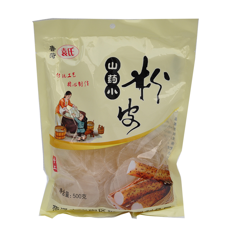 铁棍山药小粉皮 山东菏泽袁氏手工山药粉皮铁棍山药粉皮干货 500g*2