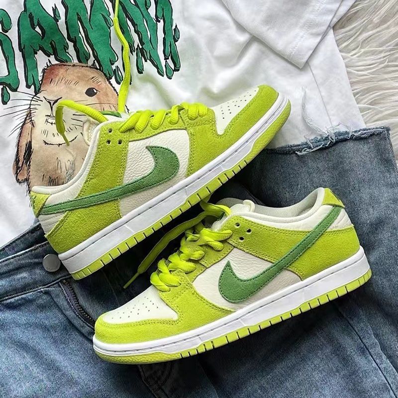 青苹果板鞋男学生夏天韩版透气运动休闲鞋子运动鞋篮球鞋 dunk青苹果