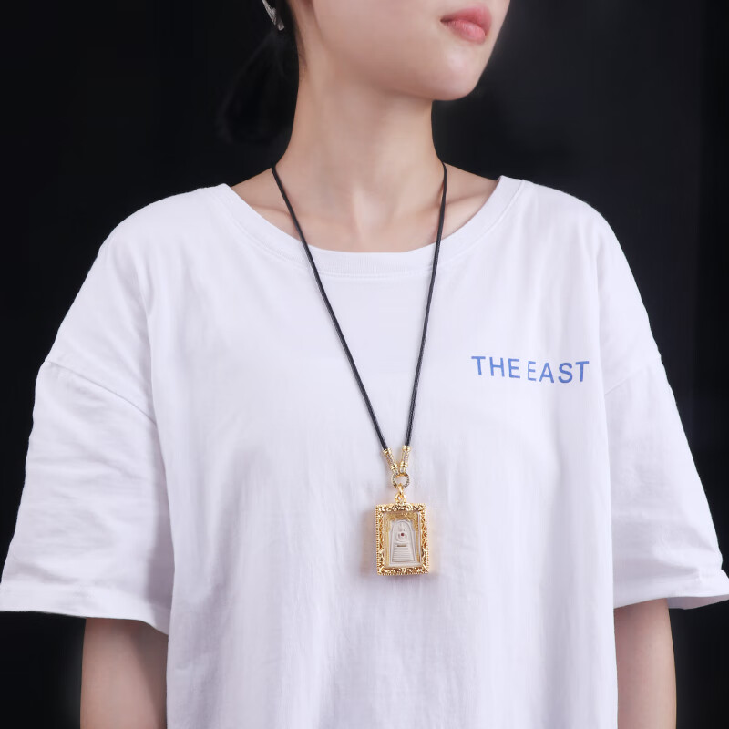 鲤梨 泰国佛牌 龙婆本2555年九层崇迪佛掩面佛正牌项链吊坠男女 小模