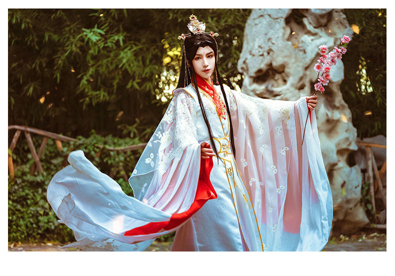 dcoud天官赐福周边cos服太子悦神谢怜古风古装汉服孔雀拟人红白衣谢怜