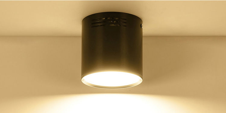 明装筒灯led射灯吸顶灯免开孔外装吊线吊杆3瓦12w18w餐厅灯美发店