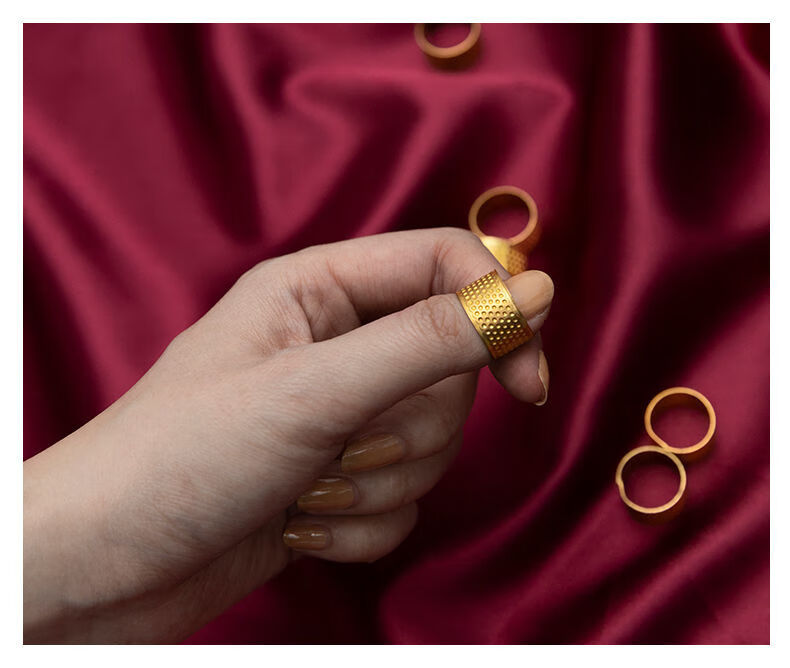 日用百货顶针线盒配件用品大全 金色别针100个【 顶针/超值装】【图片