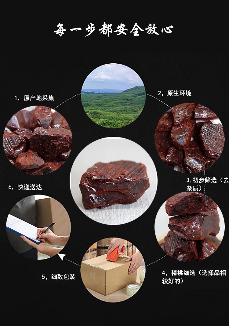 血竭龙血竭木血竭麒麟竭中药材500克散装块西双版纳磨粉【图片 价格