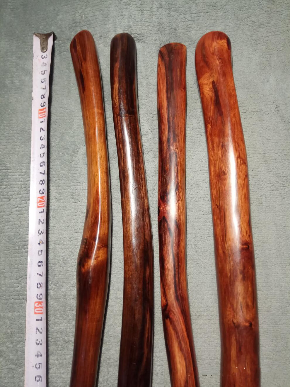 朴春 紫檀柳鬼脸把玩棍棒 原木料按摩敲背木棍似海南黄花梨防身棒