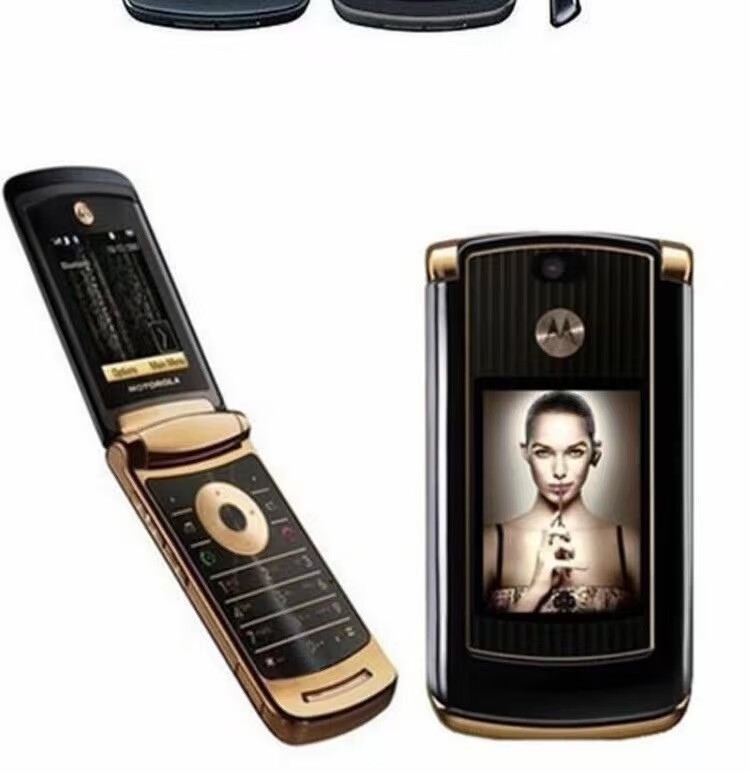 motorola 摩托罗拉v8翻盖老人手机备用老年机按键机经典怀旧 v8金色