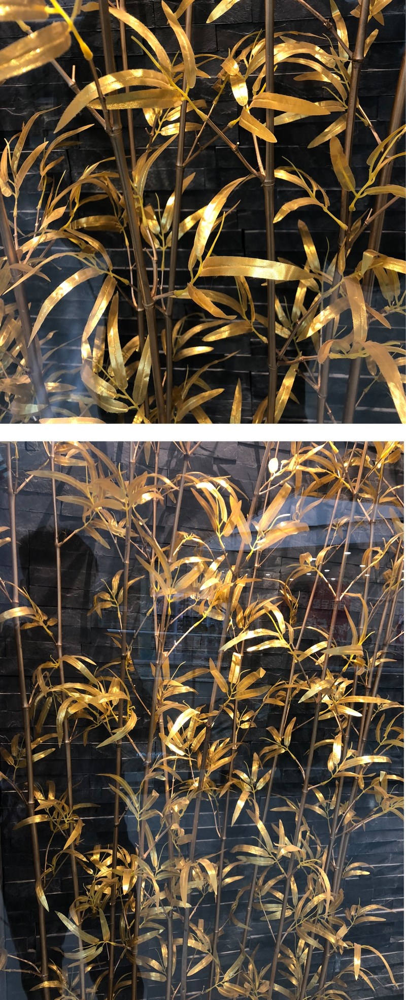 园艺仿真金竹子 金色仿真竹子假毛竹子橱窗隔断 玄关装饰盆景饭店装饰