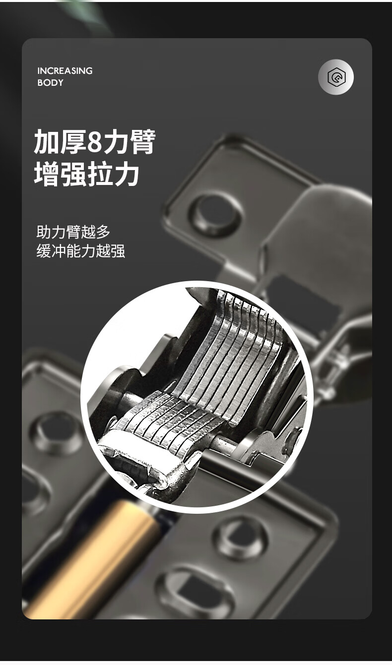 卡·贝柜门合页枪黑不锈钢阻尼液压缓冲铰链飞机弹簧门合页衣柜五金