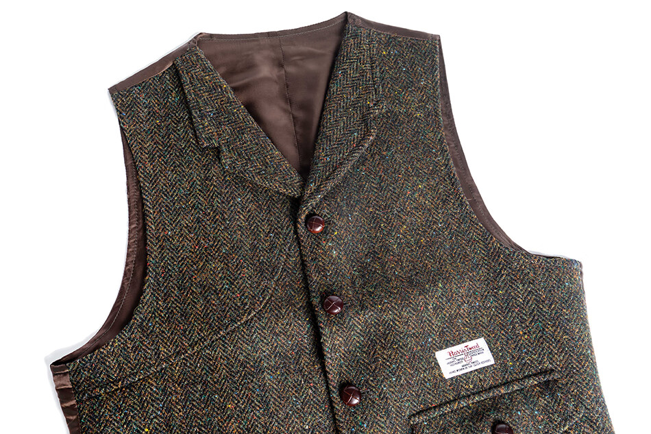 harris tweed!哈里斯英式復古羊毛正裝獵裝馬甲 1728a1 xxl-54