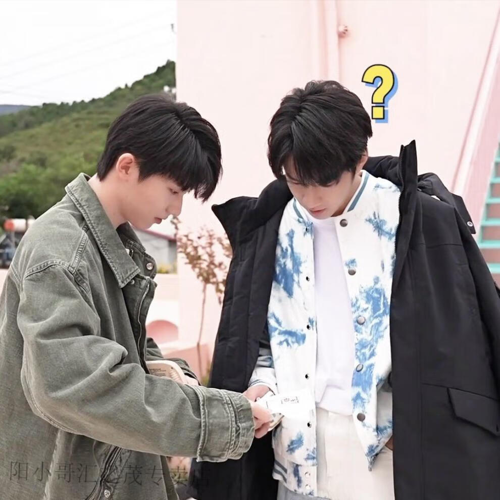 阳小哥wlswlitlab刘耀文 左航同款天使小熊扎染棒球服夹克外套男女