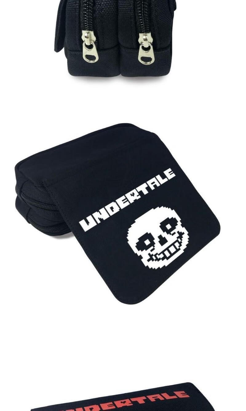 传说之下文具 动漫周边undertale双层帆布拉链笔袋文具盒学生用品