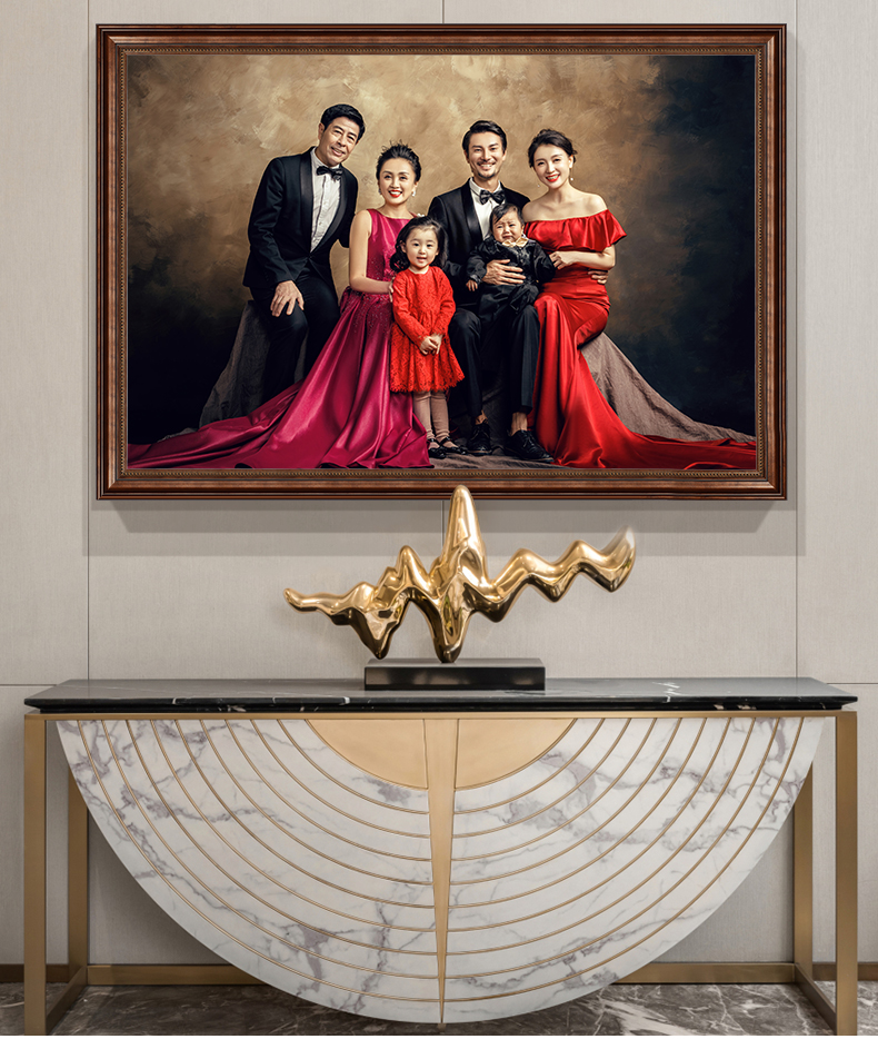 来图定制打印加相框洗照片冲印制作放大挂墙婚纱照客厅摆台全家福相框