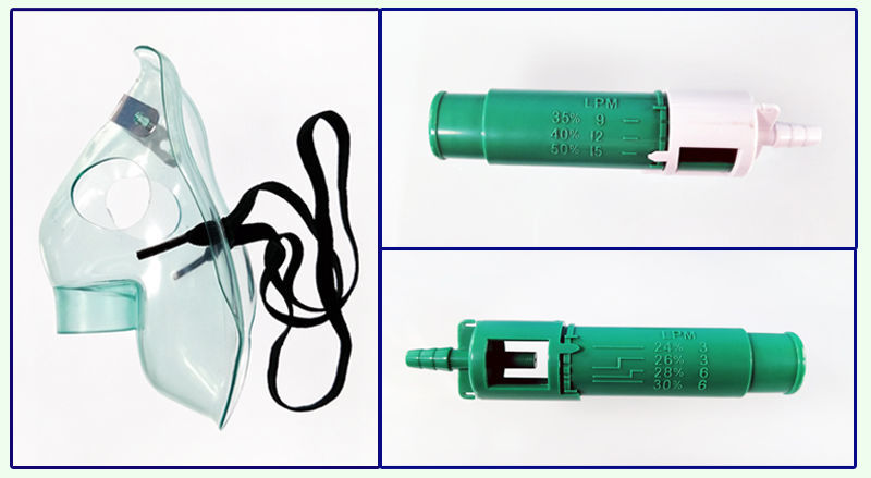 医用吸氧面罩高浓度可调氧文丘里高压氧舱型成人小儿婴儿氧气面罩高压