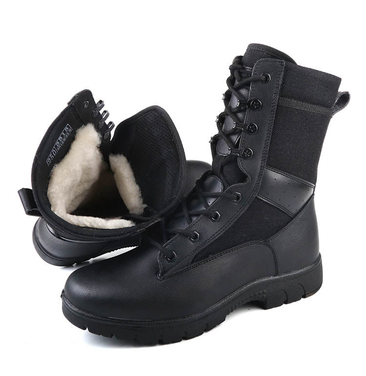 冬季新式作战训靴男保暖羊毛靴防水陆战靴女作训靴轻便防寒靴透气不闷