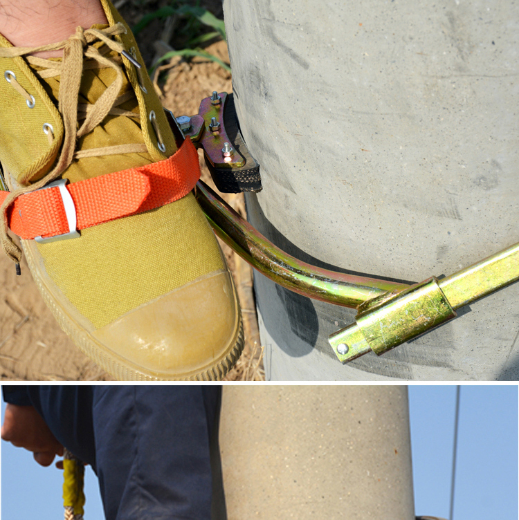 国标加厚型电工水泥杆脚扣登杆神器电信电线杆脚爬脚钩路灯杆 200型
