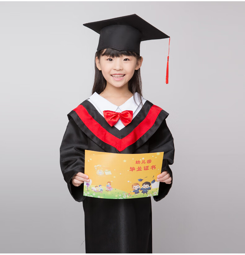 迪士尼(disney)品牌儿童博士服小学生幼儿园学士服演出服博士帽毕业照