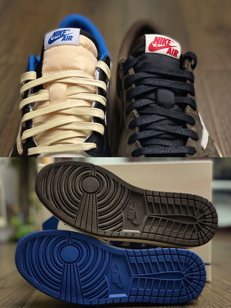 【官方旗舰】纯原aj1 low藤原浩ts低帮闪电倒钩全头层皮内置气垫休闲