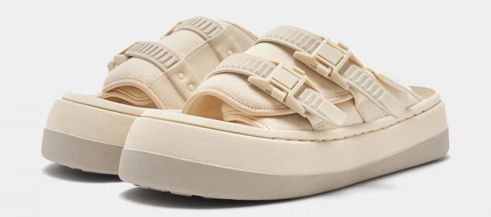 杨越拖鞋 eytys 迪丽热巴 2022新款工装厚底松糕底凉鞋拖鞋面包鞋 米