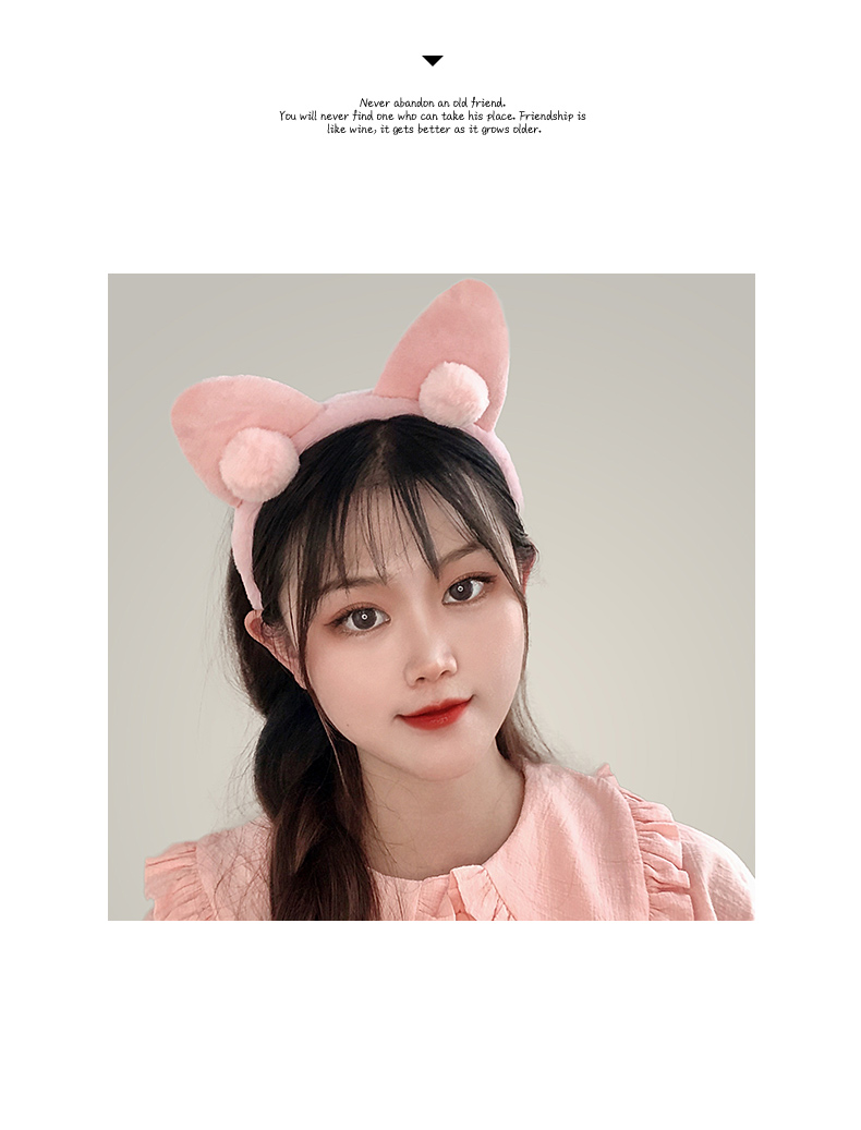 beautifulprincess儿童可爱猫耳发箍女童外出压发头箍宝宝卡通发卡不