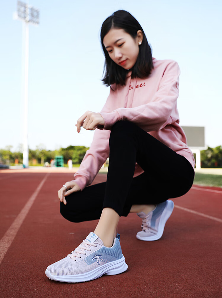 夏天超轻减震跑鞋女中学生中考800米专用跑步鞋透气轻便晨跑运动读自