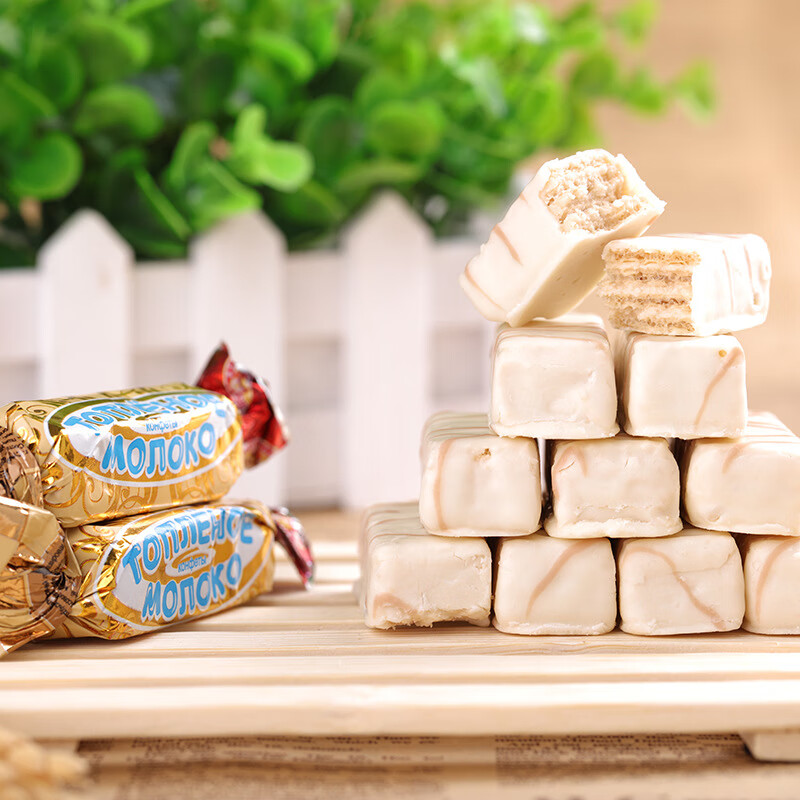 大奶牛威化俄罗斯大牛威化konti康吉巧克力威化休闲零食糖果500g 500g