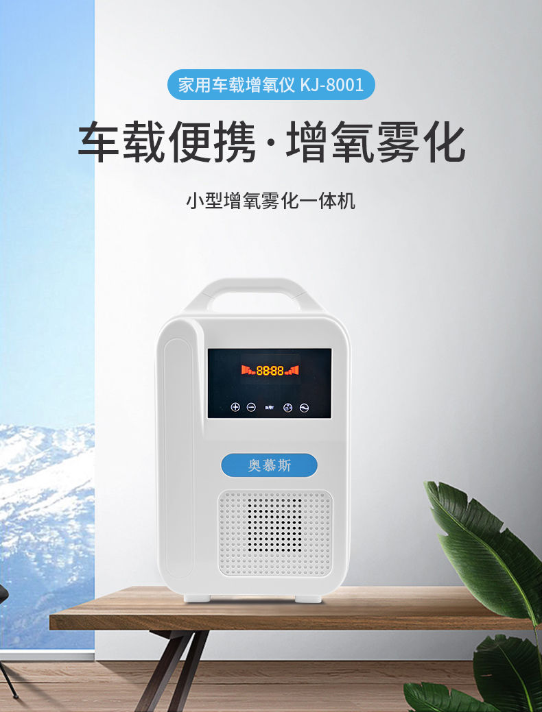 便携式车载制氧机吸氧机家用老人制氧机孕妇小孩制氧雾化 标准版