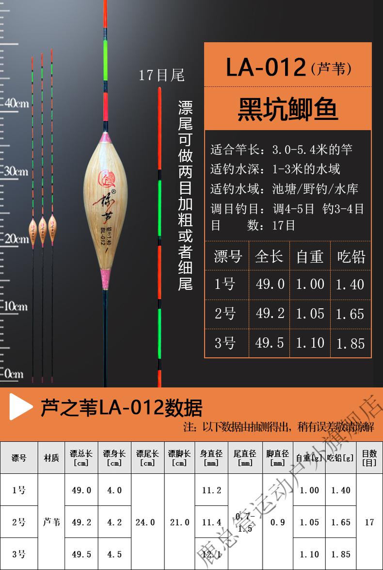 2022新款 阿 卢芦苇浮漂官方旗舰红绿尾手工高灵敏高清醒目鲫鲤鱼漂